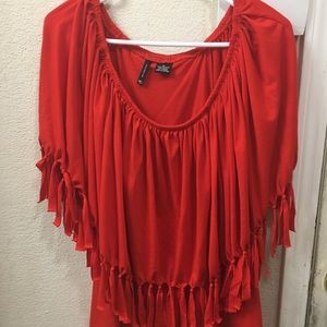 Red blouse